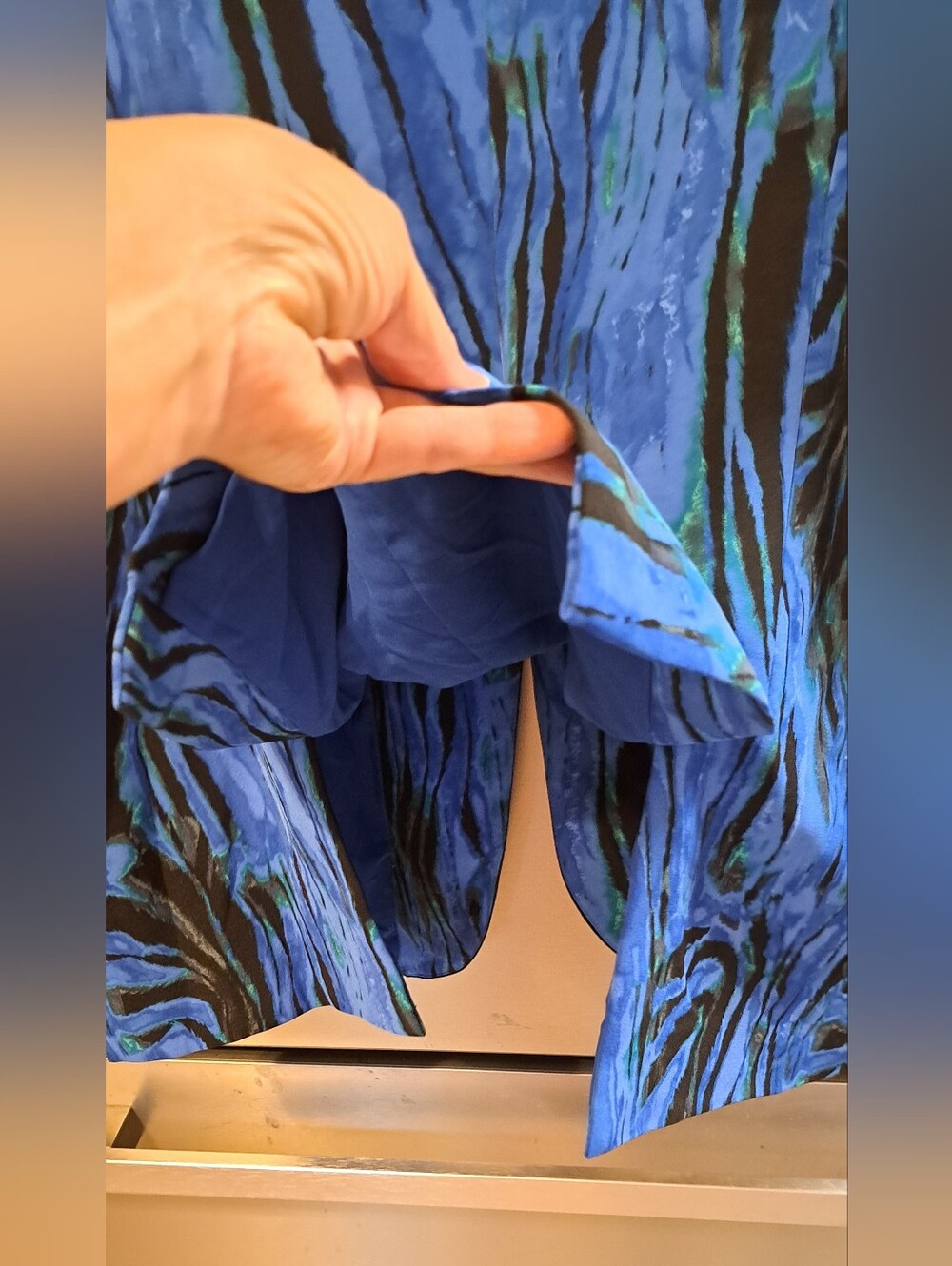 DVF Diane Von Furstenberg Vinley  Blue Print Artzy Blue Black Blazer Jacket  16 - Picture 7 of 12